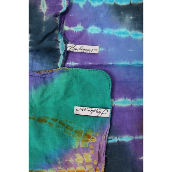 2 Headcovers Unlimited Tie Died Bandanna Cotton Scarf 22" Square - Picture 6 of 9